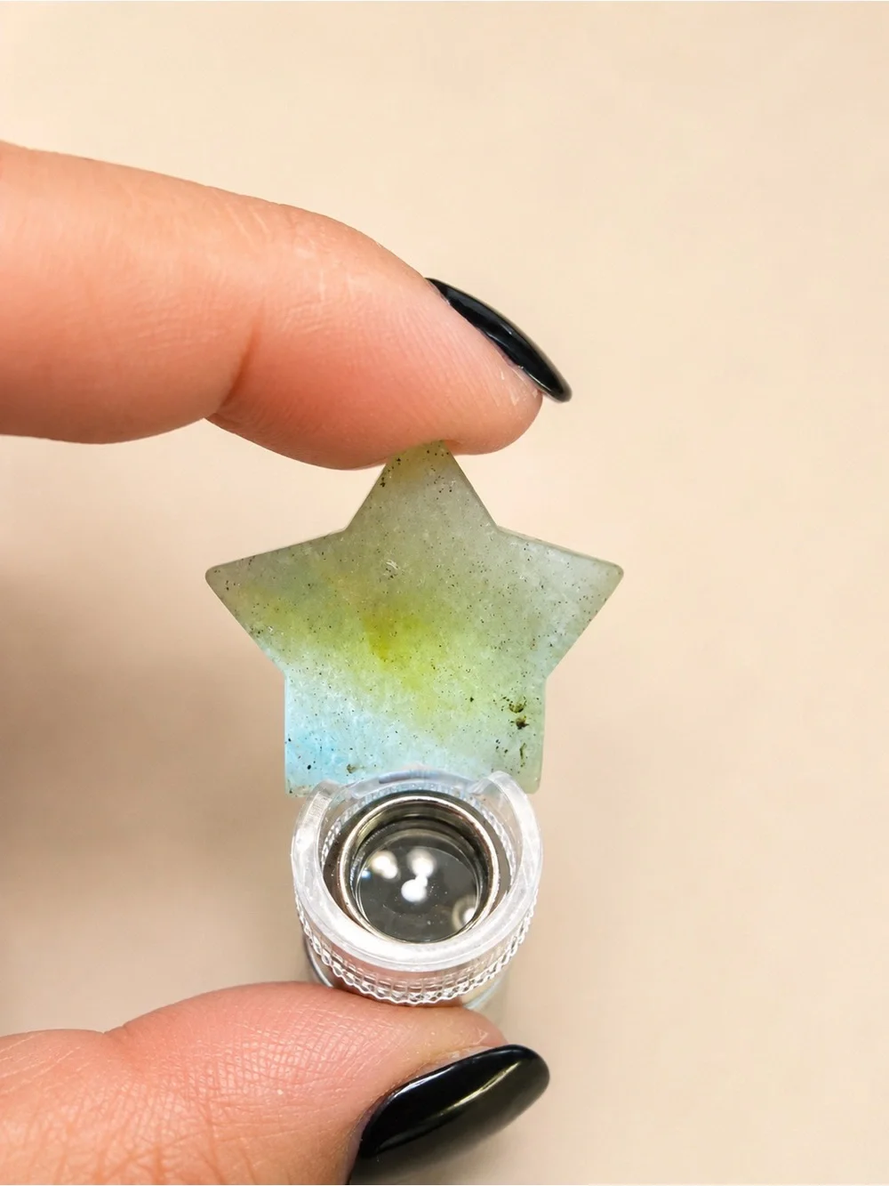 Natural stone Labradorite Star crystal rock pendant